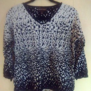 Very soft long sleeve black & white sweater